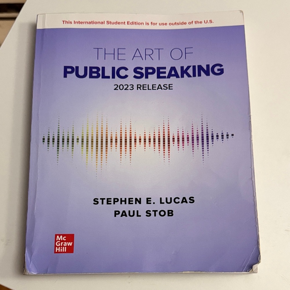 The art of public speaking college textbook